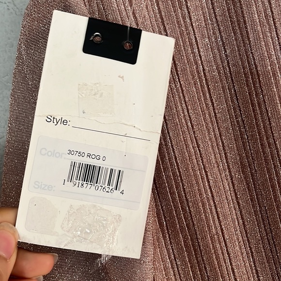 Mac Duggal Metallic 30750 Pleated A-Line Midi Cocktail Dress - Picture 9 of 17